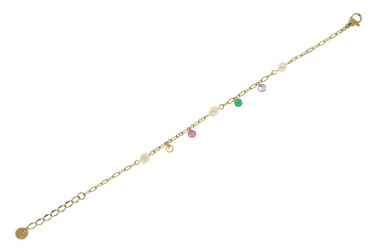 Bracciale Acciaio e Zirconi Multicolor FRANCOFORTE