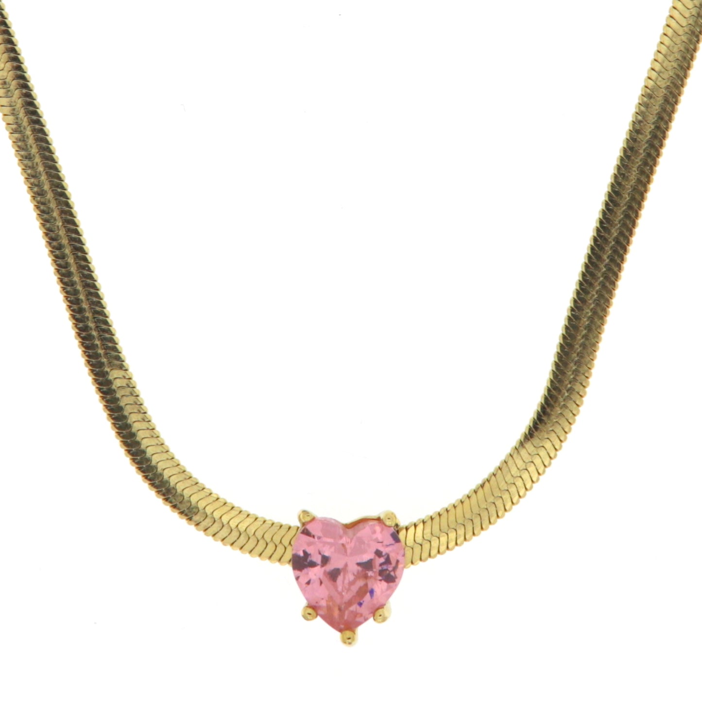 Collana Acciaio/Oro Zirc Rosa COLONIA