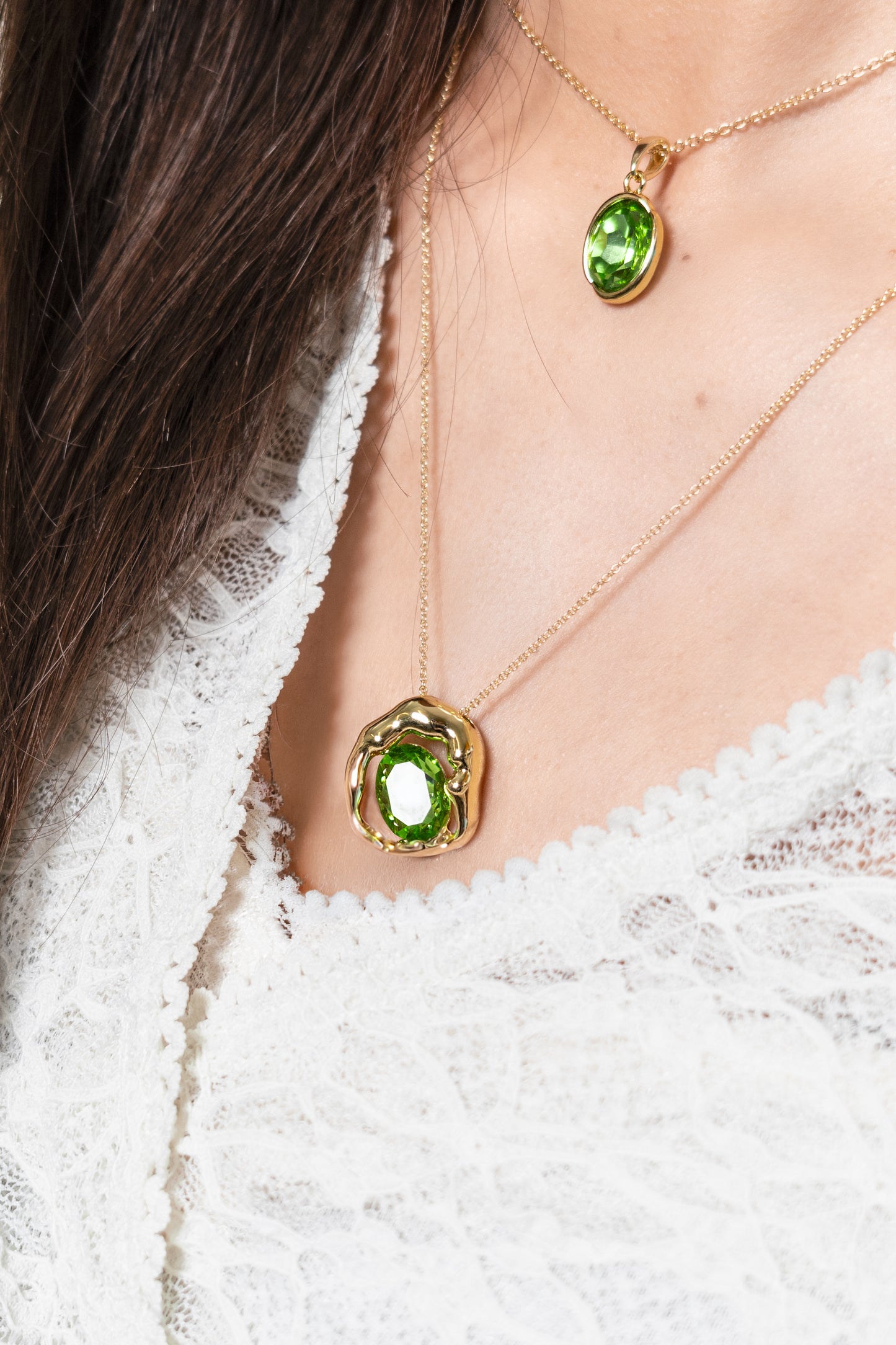 Collana Metallo Dorato e Pietra SINFONIA
