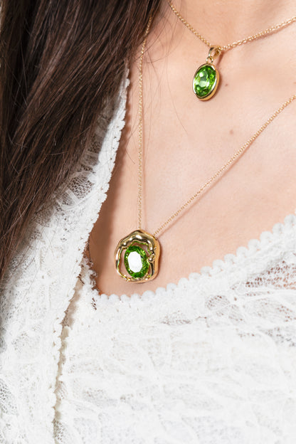 Collana Metallo Dorato e Pietra SINFONIA