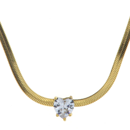 Collana Acc/Oro Zirc Bianco COLONIA