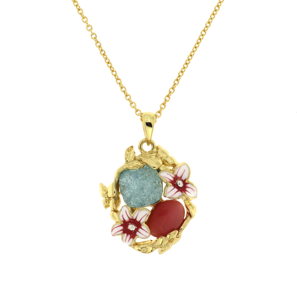 Collana Metallo Dorato e Pietre SINFONIA