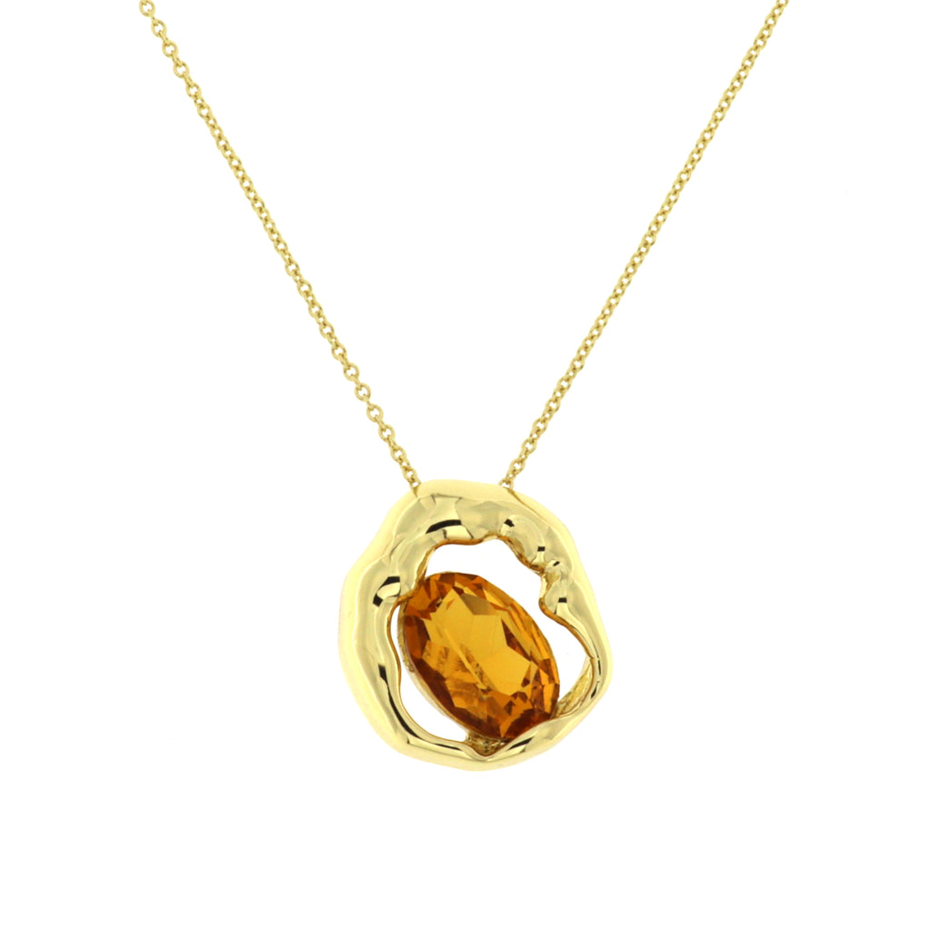 Collana Metallo Dorato e Pietra SINFONIA